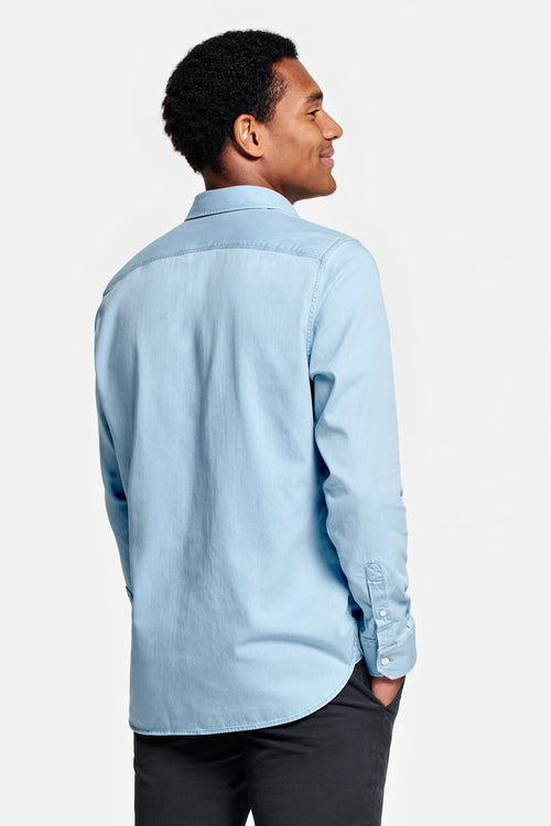 ultra light blue men's denim shirt | MR MARVIS