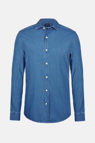 Carlos * The Denim Shirt mid blue men's denim shirt | MR MARVIS