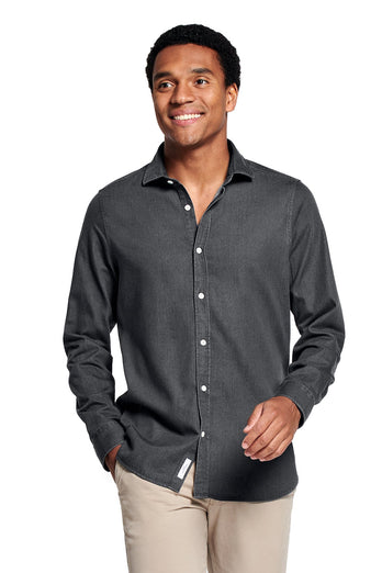 James * The Denim Shirt dark grey men's denim shirt | MR MARVIS