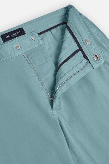 Astons * The Longs blue green stretch cotton men's trousers | MR MARVIS