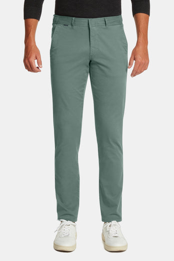 Felsons * The Longs mid green stretch cotton men's trousers | MR MARVIS
