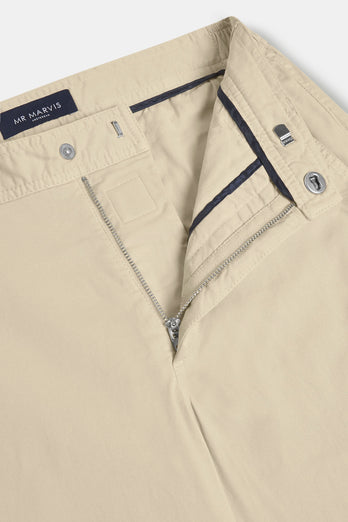 Gazettes * The Longs beige stretch cotton men's trousers | MR MARVIS