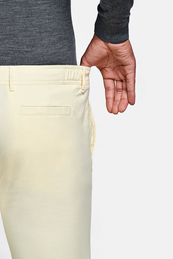 Limoncellos * The Longs light yellow stretch cotton men's trousers | MR MARVIS