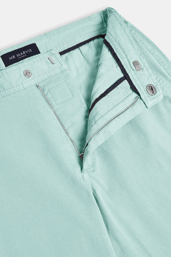 Mints * The Longs mint green stretch cotton men's trousers | MR MARVIS