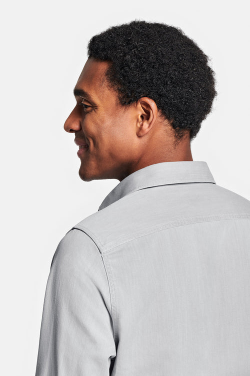 light grey men's denim shirt | MR MARVIS